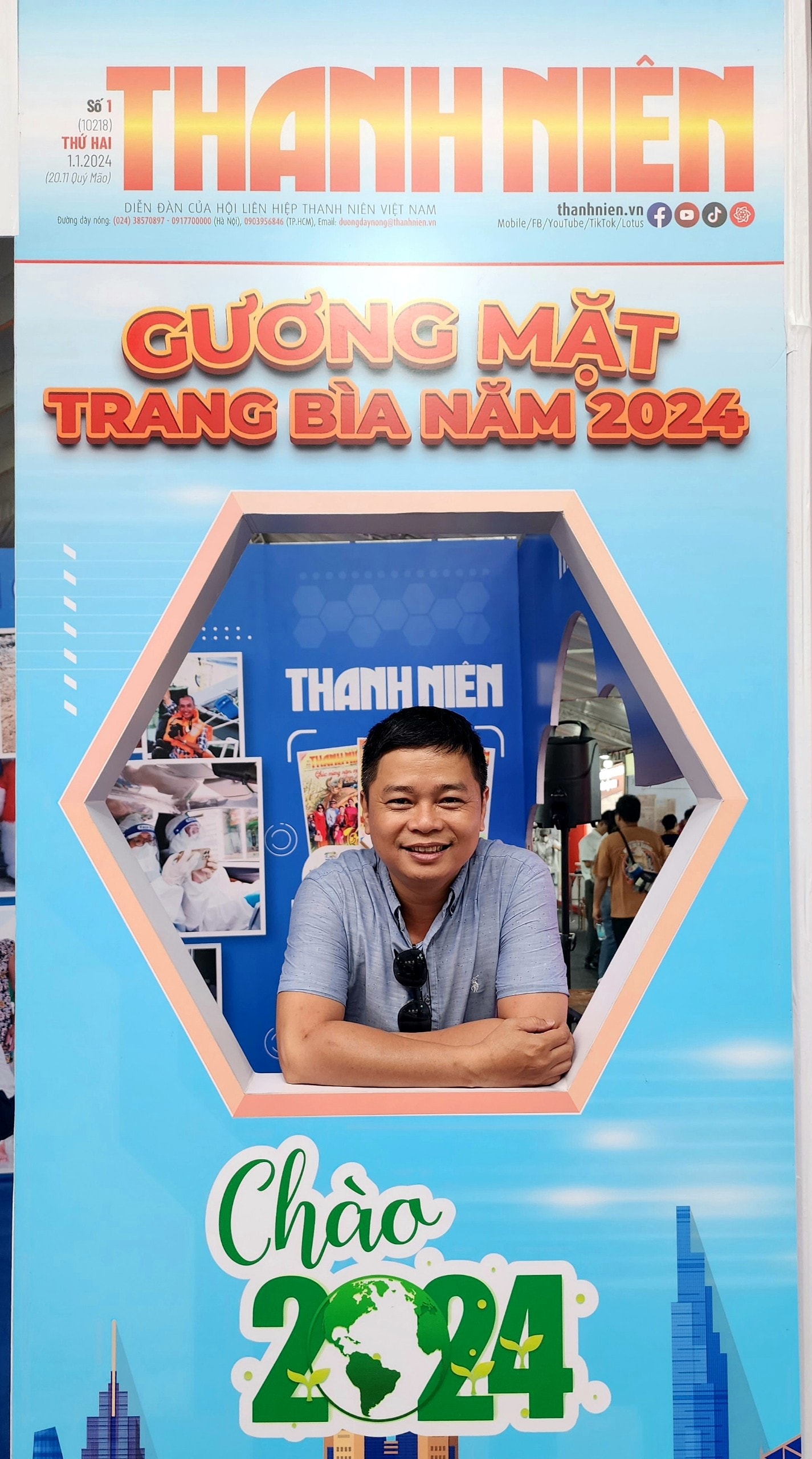 Check-in gương mặt trang bìa Báo Thanh Niên ở Hội Báo toàn quốc 2024 ngay hôm nay- Ảnh 3.